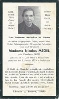 Closs Madeleine épouse Megel, mère de Émile Megel